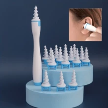 16-Head Rotating Spiral Ear Cleaner! Ear Spoon + Silicone Accessories Combo, One-Click Rotating Cleaning, Easy Ear Care - 16件 - 查看 2