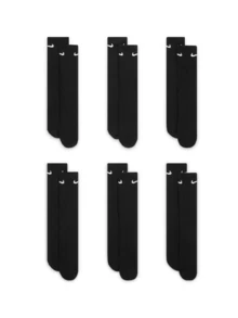 Tất tập luyện Nike Dry Cushion Crew (6 đôi) - Đen và trắng - Xem 3