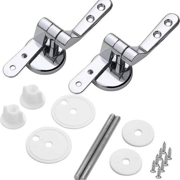 NetHong Zinc Alloy Toilet Seat Hinge Flush Toilet Cover Mounting Connector Toilet Lid Hinge Mounting Fittings Replacement Parts