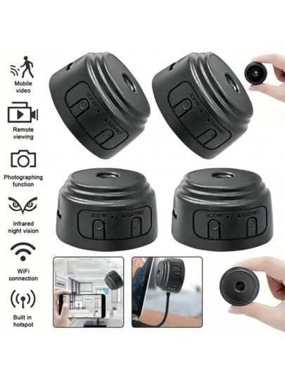 1pc Mini Wireless Slimme Camera Wi Fi, Rechargeable Lithium Polymer Battery, Motion Detection, Non Waterproof, Live View Anytime, Anywhere Via Remote App Control Ideal Home Surveillance, view 3