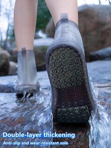 1双防水鞋套，可重复使用，户外骑行、露营、钓鱼、旅行鞋靴保暖，闺蜜节、小狗、嘉年华、春夏精选、伴娘礼物、房间、卧室装饰、海滩、旅行、男士、女士、度假、可爱小物、母亲节礼物、卧室装饰、花园、厨房装饰、夏季、海滩、旅行必备、房间装饰、软萌、毕业季 - 彩色 - 查看 1