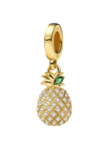 1pc 925 Sterling Silver Pineapple Pendant, Suitable For Women Bracelet, Bangle DIY Jewelry Making And Daily Accessories Decoration - Gold - View 14