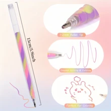 18Pcs Mixing Of 3 Colors Rainbow Gel Pens Color Changing Ballpoint Pen Glitter Pen Set For Adults Coloring Books Drawing Doodling Scrapbooking Notes,Artist Illustrating