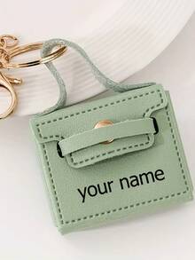 1pc Customized Rectangular Keychain - Personalized Name Engraved PU Leather Keyring, Multi-Color Options, Ideal For Valentine's Day Gift, Lipstick Holder, Car Key Accessory, Christmas Gift, Halloween Gift - Style 5 - View 20