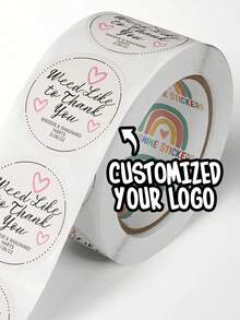 100-500pcs 2-Inch (5.08cm) Round White Background Transparent Customizable Labels - Personalized Paper Labels Suitable For Business Logos, Thank You Cards, Weddings, Parties, Birthdays, Bridal Showers, Office & School Supplies,S, College Freshmen & Sophomores ,Poetcore ,Forever Love - Self-adhesive - View 19