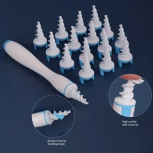 Super Easy Ear Care! 16-Head Rotating Spiral Ear Cleaner: Silicone Accessories + Ear Spoon Design, One-Click Rotating For Efficient Cleaning - 16件 - 查看 4