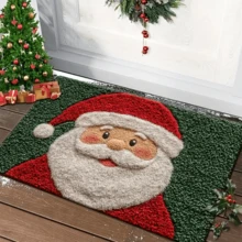 1. 2D圣诞老人地垫，舒适的圣诞老人浴室地垫，是秋冬季家居装饰的完美之选。这些充满节日气氛的圣诞设计以圣诞老人为主题，非常适合圣诞节、万圣节和感恩节。圣诞装饰 | 厨房地毯