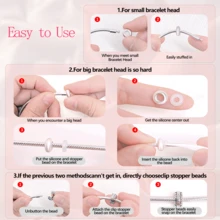 tiantianxue 1pc Silver-Plated Jewelry DIY Elegant High-Quality Minimalist Silicone Spacer Beads Series, Suitable For Women Bracelet/Anklet/Necklace DIY Jewelry Making, Valentine's Day Gift, Daily Fashion Accessory