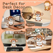 1pc Handmade Crocheted Desktop Decor Figurine - Cute Monkey Animal Shaped, Ideal Birthday Gift For Best Friend, Girlfriend, Sister, Mom, Grandma, Coworker, Family, Positive Emotion Support, Creative Party Favor, Halloween, Christmas