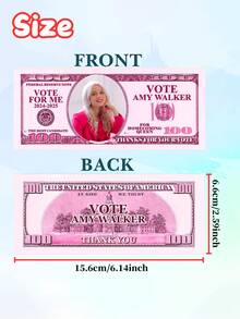 20/40/60/80/100/200/400pcs, Custom 100 Dollar Bills For Homecoming Campaign, Homecoming Campaign Money, Fake Money/Your Face On Money, Prom Queen, Vote For Me, Game Money, Personalized Dollars,Multi-Functional, Ornamental,Reusable,Exquisite,Stylish,High-Quality,Colorful,Modern,Custom,Personalized,Unique,Ideal Gifts For Him,Ideal Gifts For Her,Boyfriend,Dad,Girlfriend,Mom,Family,Friends,Tea Room,Home,Garden,Office,For Anniversaries,For Valentine's Day,For Mother's Day,For Birthdays,For Father's Day,For Graduation,For Weddings,For Housewarming,Customized Party Supplies - Multicolor(Regular) - View 2