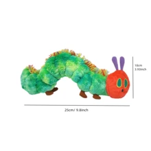9.8 英寸毛毛虫软玩具绿色毛毛虫毛绒动物娃娃可爱非常饥饿创意礼物适用于家居装饰、家居装饰玩具、毛绒、变色龙玩具、动物、手偶、布娃娃、毛绒玩具、泡菜毛绒、加重玩具、饥饿的毛毛虫、填充动物、毛绒
