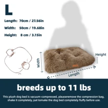 1PC Washable Plush Pet Crate Bed For Dog Anti-Slip Pet Mat Bed For Cat Fluffy Comfy Pet Sleeping Mat For Large, Medium, Small Dogs Breeds ,Please Arrange It By Hand Before Use, And It Is Recommended To Buy One Size Larger. - Camel - View 15