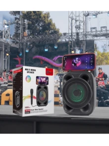 Bluetooth Speaker With Microphone Input, Led, Usb, Fm - 黑色 - 查看 9