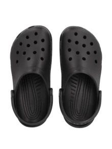 Crocs 经典木屐女式运动凉鞋 透气舒适 轻便亲肤 易清洁 沙滩泳池日常穿着 黑色 10001-001 - 黑色 - 查看 5