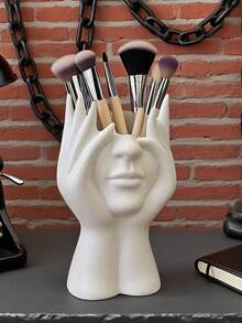 1pc Multi-Functional Creative Human Body Art Vase, Home Decor, Office Desk Organizer Pen Holder, Makeup Brush Holder Room Decor Flower Vase Glass Vase