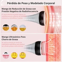 Máquina de Cavitación 9 En 1, Dispositivo de Radiofrecuencia de Cavitación 40K, Máquina de Belleza y Estiramiento de La Piel de Todo El Cuerpo, Máquina Multifuncional de Eliminación de Celulitis - Plateado - Ver 7