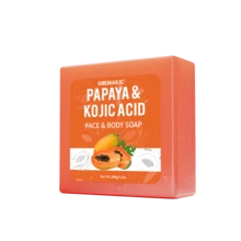 曲酸祛斑皂 - 日式复合配方，蕴含姜黄和木瓜，提亮腋下、颈线、大腿肘部和膝盖肤色 | 控油、清洁美白面部和身体、消除色素沉着 | 去除黑斑、提升肌肤柔滑度 | 泡沫丰富、深层清洁的精油皂，100克超值装