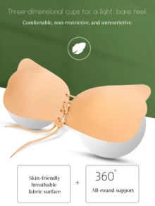 1/2pcs Women Invisible Lift Strapless Bra With Removable Pads, Suitable For Backless Dresses And Bridal Gowns - Multicolor - View 6