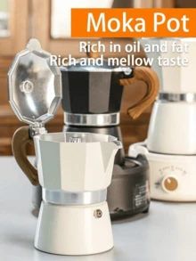 1 pieza Cafetera de espresso de aluminio para estufa con acción manual, perfecta como regalo de Navidad para uso en el hogar y restaurantes; regalos de Navidad, Halloween, regreso a clases, Día del Maestro. 1 pieza Cafetera de espresso clásica italoamericana