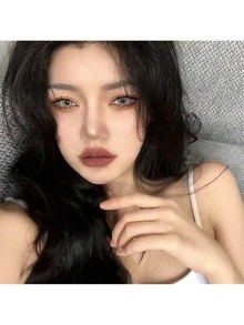 1 副北海道灰色彩色隐形眼镜，14.5 毫米一次性彩色隐形眼镜，适用于眼妆万圣节服装角色扮演 - 灰色 - 查看 3