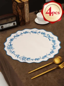 1-100pcs Embroidered Floral Fabric Placemats, Easy To Clean, Wipe-Able, Non-Slip, Suitable For Dining Table, Holiday, Wedding, Party Decoration, Applicable For Home, Restaurant, Dining Room Decor, Home Goods - Multicolor - View 30