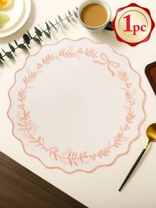 1-100pcs Embroidered Floral Fabric Placemats, Easy To Clean, Wipe-Able, Non-Slip, Suitable For Dining Table, Holiday, Wedding, Party Decoration, Applicable For Home, Restaurant, Dining Room Decor, Home Goods - Multicolor - View 22