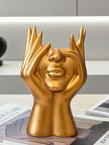 1pc Multi-Functional Creative Human Body Art Vase, Home Decor, Office Desk Organizer Pen Holder, Makeup Brush Holder Room Decor Flower Vase Glass Vase