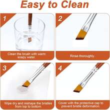 12支装油画水彩画笔套装，专业艺术家绘画画笔套装，适用于油画、丙烯、画布、水粉颜料。