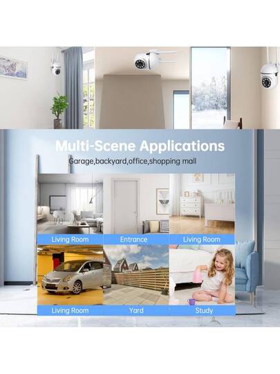 Closeli 1MP Wireless WiFi Security Camera, Slimme Indoor IP Baby Monitor, Full Night Vision, 2.4GHz, Mobile App Control, Supports IOS/ roid/HarmonyOS, Loop Recording, Two Way Audio, Remote Monitoring view 3