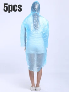 30件装一次性加厚雨衣，带防风帽，便携式防水雨披，适合旅行和户外活动 - 透明一次性旅行用品，酒店必备，户外必备，客房用品，沙滩旅行迷你装，生理期一次性用品，浴室配件，保暖用品，闺蜜节，小狗，嘉年华，派对装饰