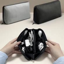 Inner Bag, Storage Bag, Black Digital Organizer, Gray Digital Organizer, Sports Camera, Photography Accessories, USB Flash Drive, Charging Cable, Classified Storage, Travel Portable Bag - 黑色1個裝 - 查看 3