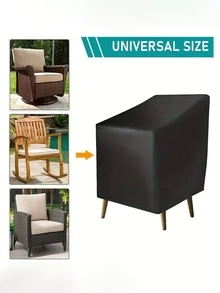 Capa para cadeira de 1 peça, capa para cadeira à prova d'água, à prova de poeira e sol, capa para sofá à prova d'água para móveis internos e externos, capa para mesa de jardim, capa para móveis externos e externos