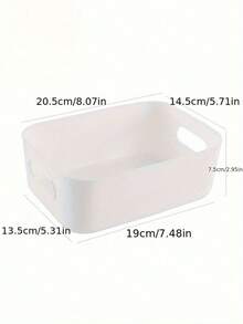 10pcs Stackable Plastic Storage Boxes With Handles, Suitable For Office, Home, Wardrobe; 5pcs/2pcs Multi-Purpose Storage Baskets, Durable Containers For Socks, Underwear, Stationery, Cosmetics; Space-Saving Drawer-Style Storage Boxes - White - View 2