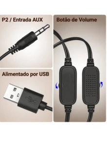 Powerful 60w RGB Multimedia Gamer Speaker For PC - màu đen - Xem 7