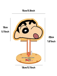 Crayon Shin-Chan, Acrylic Multi-Functional Stand, Orange Playful Design, Desktop Stand, Organization Helper, Home Decor, Office Decor, Cartoon Character Display, Robust Acrylic, Phone Holder, Tablet Holder, Anime Fan Gift, Desk Accessory, Decorative Stand, Workspace Essential