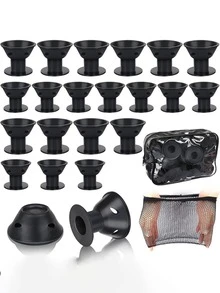 42pcs/22pcs/10pcs No Heat Hair Curlers Suitable For All Hair Types - No Heat Hair Curlers For Styling & Curling - Blue - View 10