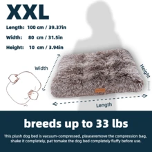 1PC Washable Plush Pet Crate Bed For Dog Anti-Slip Pet Mat Bed For Cat Fluffy Comfy Pet Sleeping Mat For Large, Jumbo, Medium, Small Dogs Breeds - Khaki - View 14