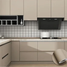 1 Roll, Milk Tea Color Self-Adhesive Wallpaper, Home Decor Sticker, Bedroom Furniture Renovation DIY Transformation Wall Sticker, Easy To Remove, Waterproof And Oil-Resistant PVC Wallpaper, Suitable For Home Decor, Room Decoration Vinyl Wallpaper Roll Wall Paper Wall Stickers Wall Decor Wallpaper Peel And Stick - Multicolor - View 15