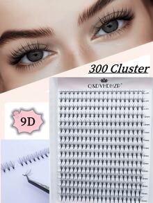 300 Ventagli C/D 9D 8mm-15mm Ciuffi Premontati Volume Ventagli 0,07mm Ciglia Finte in Visone Punta Appuntita Base Premontata Estensioni Ciglia Individuali