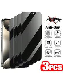Yezodawee 3PCS Anti Peeping Fall Prevention Privacy Screen Protector Compatible With IPhone 17 16 15 14 13 12 11 Pro Max Mini 17Air 16E 7 8 6 Plus Compatible With IPhone X XS XR