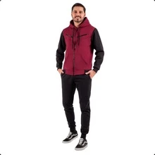 Sweatshirt And Pants Set With Pocket Unisex Tracksuit Kit - 紫紅色 - 查看 2
