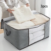 3 buc saci pliabili pentru depozitare acasă, organizator de uz casnic pentru haine, lenjerie de pat, pulovere, perne și depozitare în dulap