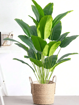52-88cm Large Fake Artificial Tree Tropical Banana Plants Plastic Birds Of Paradise Plant Branch Green Turtle Leaves For Home Garden Kitchen Balcony Decor Without Pot 1 Pc