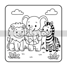 كتاب تلوين رحلة الحيوانات المشمسة - طبعة فنية سميكة ذات طبقة لؤلؤية جديدة لعام 2025، 24 صفحة، تصميم فني بسيط ونظيف لتخفيف التوتر، مقاس 7.87*7.87 بوصة، مناسب كهدية صغيرة رقيقة لمناسبات عيد الميلاد والعام الجديد والهالوين