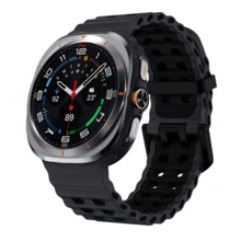Pulseira Esportiva de Silicone Bicolor Compatível com Samsung Galaxy Watch Ultra, Pulseira Marinha para Galaxy Watch Ultra 47mm, Pulseira para Galaxy Watch 8/8 Classic