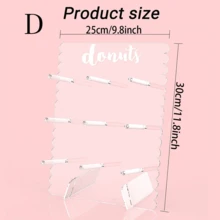 1pc Acrylic Donut Display Rack, Reusable Sweet Treat Holder Shelf Suitable For Dessert Table, Spring/Summer Weddings, Birthdays, Festivals - Multicolor - View 11