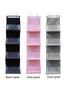 门上多层悬挂式收纳盒，化妆品壁挂式收纳盒，大容量网状支架，带透明口袋，适用于厨房、浴室、卧室、宿舍、节日装饰、房间装饰