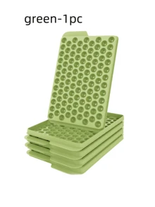 104pcs Mini Ice Cube Tray, Small Pebble Crushed Ice Cube Tray With Lid, Freeze Drinks, Coffee, Juice (0.56 Inch - Blue/Green) - Multicolor - View 10