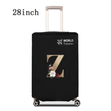 1 件行李箱罩无弹性无纺布行李箱保护套行李防尘罩适用于 20-30 英寸拉杆箱防刮行李箱保护套玫瑰金首字母图案旅行配件返校必备品