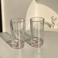 1pc Pink Mountain Base White Wine Glass, Suitable For Cocktail Glass, Glass Cup, Suitable For Home, Bar, Restaurant, Hotel, Creative Cup, Liquor Cup, 100ML - White - View 4